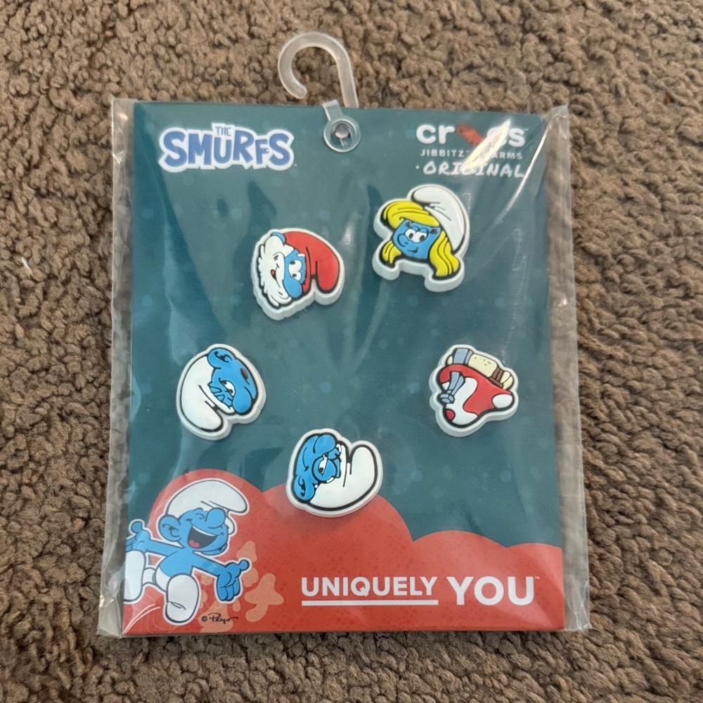 CROCS Smurfs Jibbitz Charm Set - Blue and Red